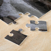 岬のKiwandaオレゴンの海岸米国の三角波の石 ジグソーパズル (側面)