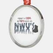 岬を忘れて下さい-私の英雄はNWUを身に着けています メタルオーナメント (左)