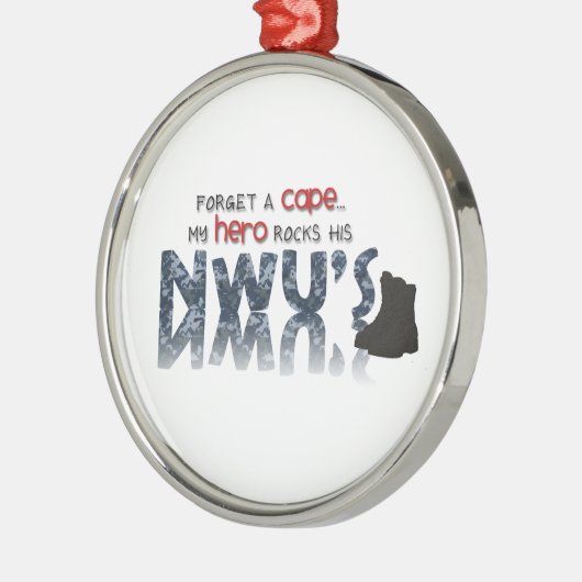 岬を忘れて下さい-私の英雄はNWUを身に着けています メタルオーナメント (左)