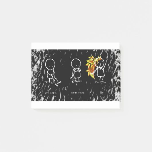 岬，衣服岬，飛び ポストイット (正面)