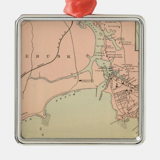 岬Arundel、Kennebunkport、メイン メタルオーナメント (正面)