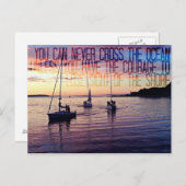 岸に離れ向かって勇気を出す ポストカード (正面/裏面)