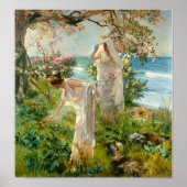 岸のギリシャの女の子 ポスター (正面)