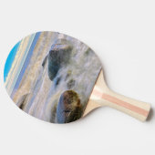 岸の岩に砕ける波 卓球ラケット (横)