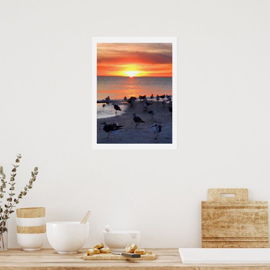 岸の鳥 ポスター (キッチン)