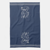 岸パーソナライズされたに命が届く キッチンタオル (縦)