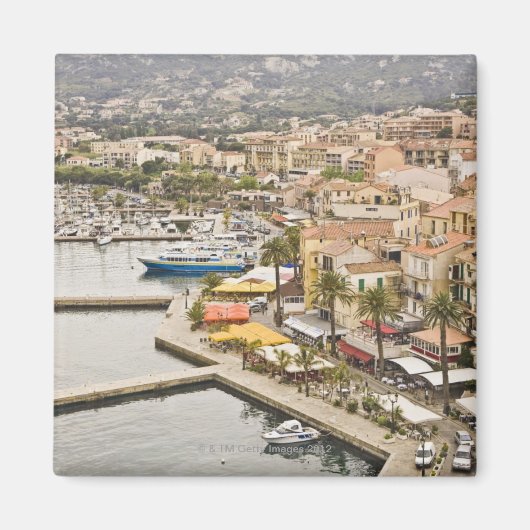 岸壁と水辺の眺め マグネット (正面)