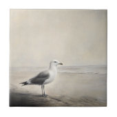 岸辺の孤独なカモメ タイル (正面)