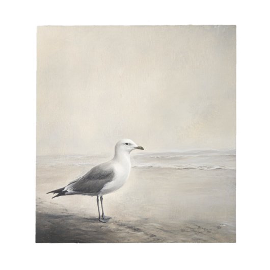 岸辺の孤独なカモメ ノートパッド (正面)