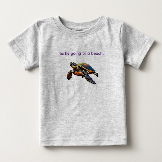 岸辺への旅: 亀の道 ベビーTシャツ (正面)