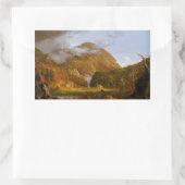 峠の眺望 長方形シール (バッグ)