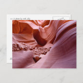 峡谷の光と岩 ポストカード (正面/裏面)