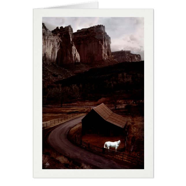 峡谷の白い絵を描馬 (正面)