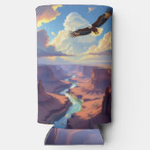 峡谷を飛ぶ鷹 スリム缶クーラー (裏面)