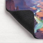 峡谷を飛ぶ鷹 マウスパッド (コーナー)