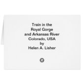 峡谷王室の列車とアーカンソー川カード (裏面横)