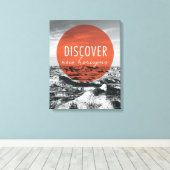 峡谷 |新しいホライゾンの検出引用文 キャンバスプリント (インサイチュ (ウッドフロア))