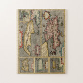 島々の地図カリブのヴィンテージジャマイカプエルトリコ ジグソーパズル (縦)