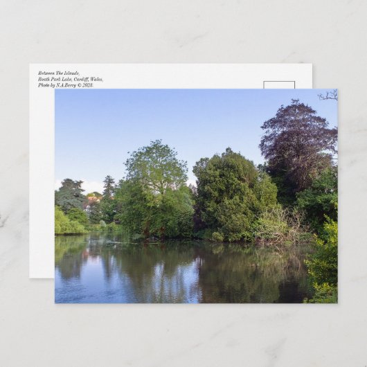 島々の間に、ロアースパーク湖、カーディフ。 ポストカード (正面/裏面)