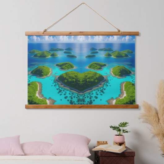 「島々越え：空中海脱出 吊り下げ型タペストリー (寝室)