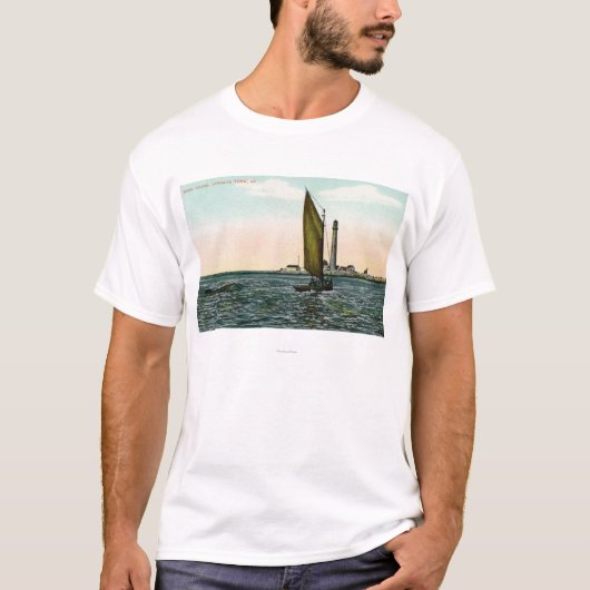 島からのヨークの眺め Tシャツ (正面)