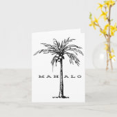 島からマハローハワイ。アロハ感じスピール カード (黄色い花)