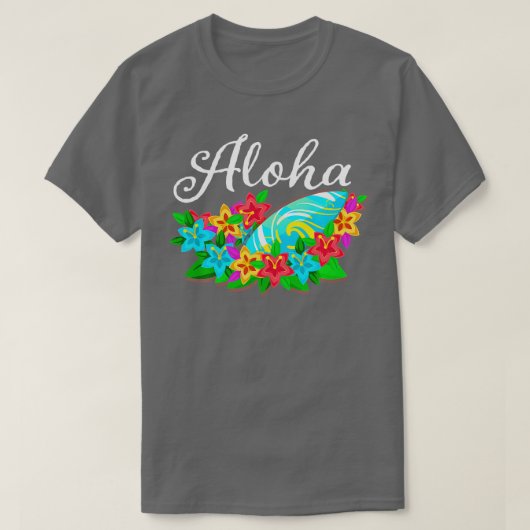 島からALOHAハワイ Tシャツ (デザイン正面)