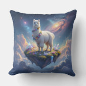 島かわいらしに浮かぶアルパカ天国 クッション (正面)