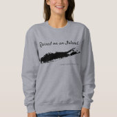 島で上げられる、ロングアイランド スウェットシャツ (正面)