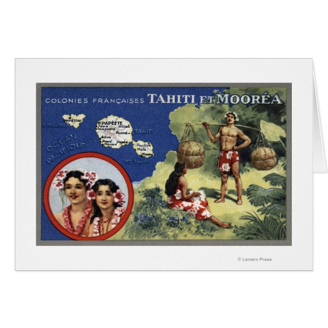 島とムーア島の地図 (正面横)