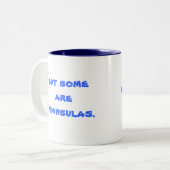 島に人はいないが、半島のある者もいる ツートーンマグカップ (正面左)