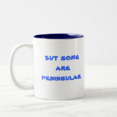 島に人はいないが、半島のある者もいる ツートーンマグカップ (左)