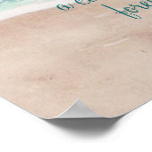 島のそよ風 ペイントされたビーチ 愛する記憶のサイン ポスター (角)