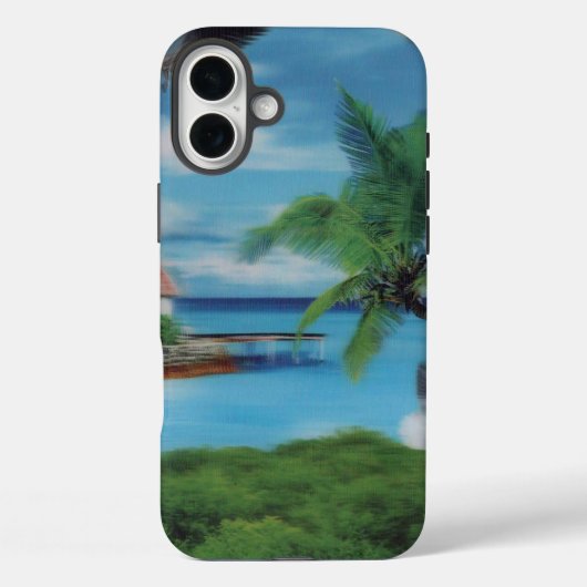 島のやすらぎ | 南国のビーチの風景 Achempong D Case-Mate iPhoneケース (裏面)