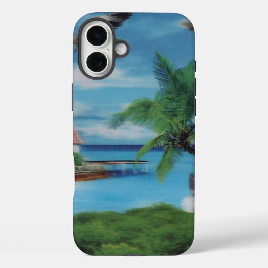 島のやすらぎ | 南国のビーチの風景 Achempong D Case-Mate iPhoneケース (裏面)