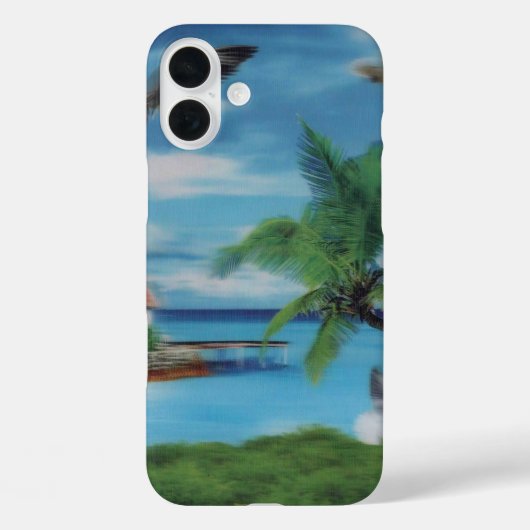 島のやすらぎ | 南国のビーチの風景 Achempong D Case-Mate iPhoneケース (裏面)