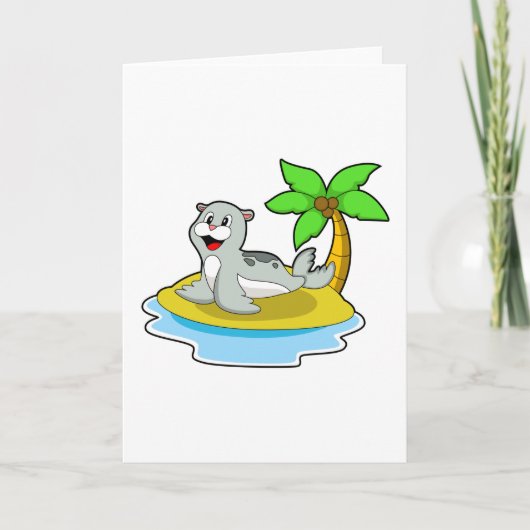 島のシール カード (正面)