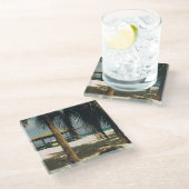 島のシーンを含むガラスコースター ガラスコースター (アングル)