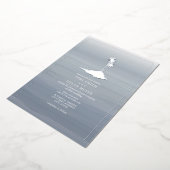 島のシ結婚ャンブレー水彩 箔招待状 (回転した状態)