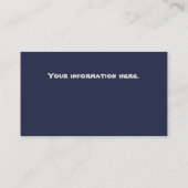 島のスタイルの名刺、ハチドリおよび花 名刺 (裏面)