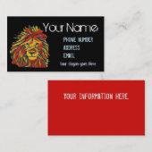 島のスタイルの名刺、ラスタのライオン 名刺 (正面/裏面)