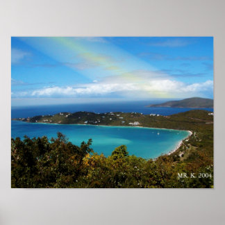 島のビーチ ポスター