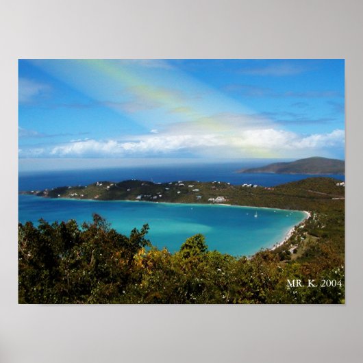 島のビーチ ポスター (正面)