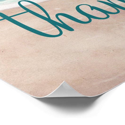 島のブリーズカードとギフト結婚のテーブルの看板 ポスター (角)