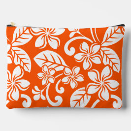島のプルメリアのパターン アクセサリーポーチ