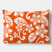 島のプルメリアのパターン アクセサリーポーチ (裏面)