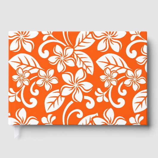 島のプルメリアのパターン ゲストブック (正面)