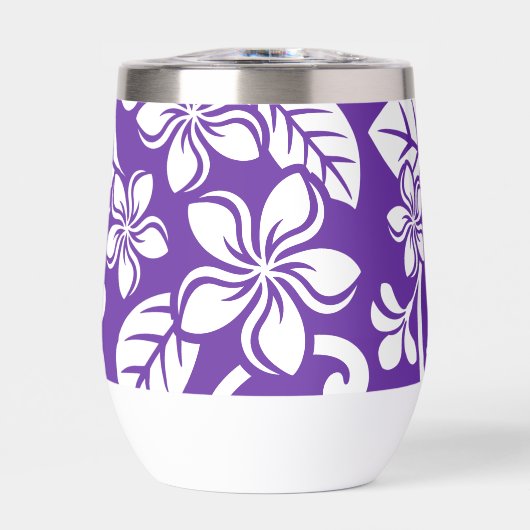 島のプルメリア模様（紫） (正面)