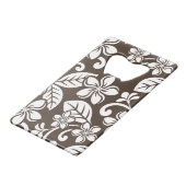 島のプルメリア（コーヒーブラウン） クレジットカード栓抜き (正面アングル)