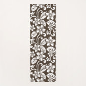 島のプルメリア（コーヒーブラウン） ヨガマット (正面)